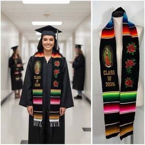 Mexican Zarape Graduation Commencement Stole Class of 2026 Our Lady of Guadalupe